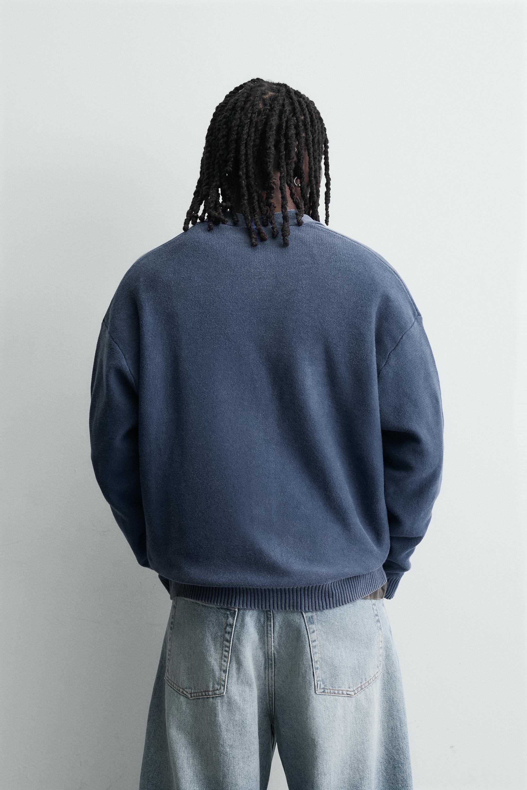 CARDIGAN RELAXED FIT DÉLAVÉ